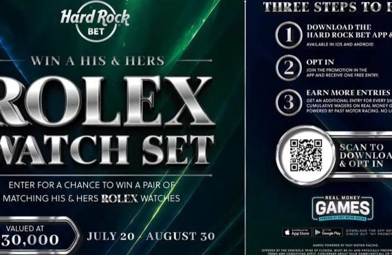 Hard Rock Bet Launches $30K Rolex Giveaway for Florida Players
