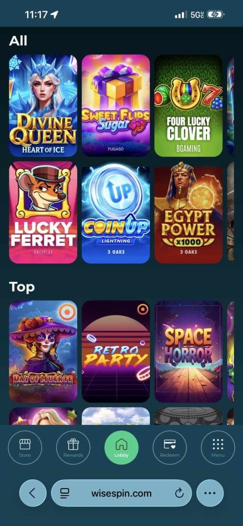 Wisespin Casino Complete Game Library