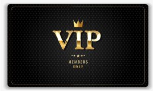 VIP Membership Black Credit Card with Gold Crown