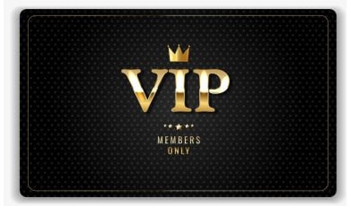 VIP Membership Black Credit Card with Gold Crown