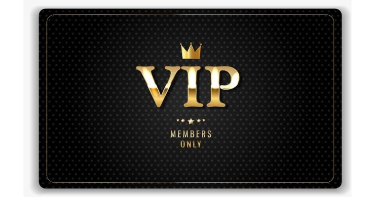 VIP Membership Black Credit Card with Gold Crown