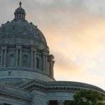 Clouds Seen Behind the Dome at the Missouri Capitol Building