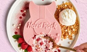 Hard Rock Cafe Pink Smash Guitar Dessert for PINKTOBER
