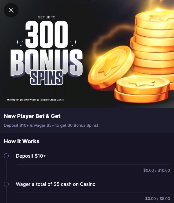 Hollywood Casino bonus spins offer