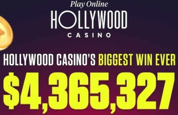 Hollywood Casino's $4.36M Payout Is Now The 4th-Biggest Online Casino Jackpot In US History