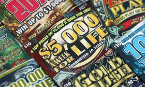 Close-up image of Colorful Lottery Scratch Offs