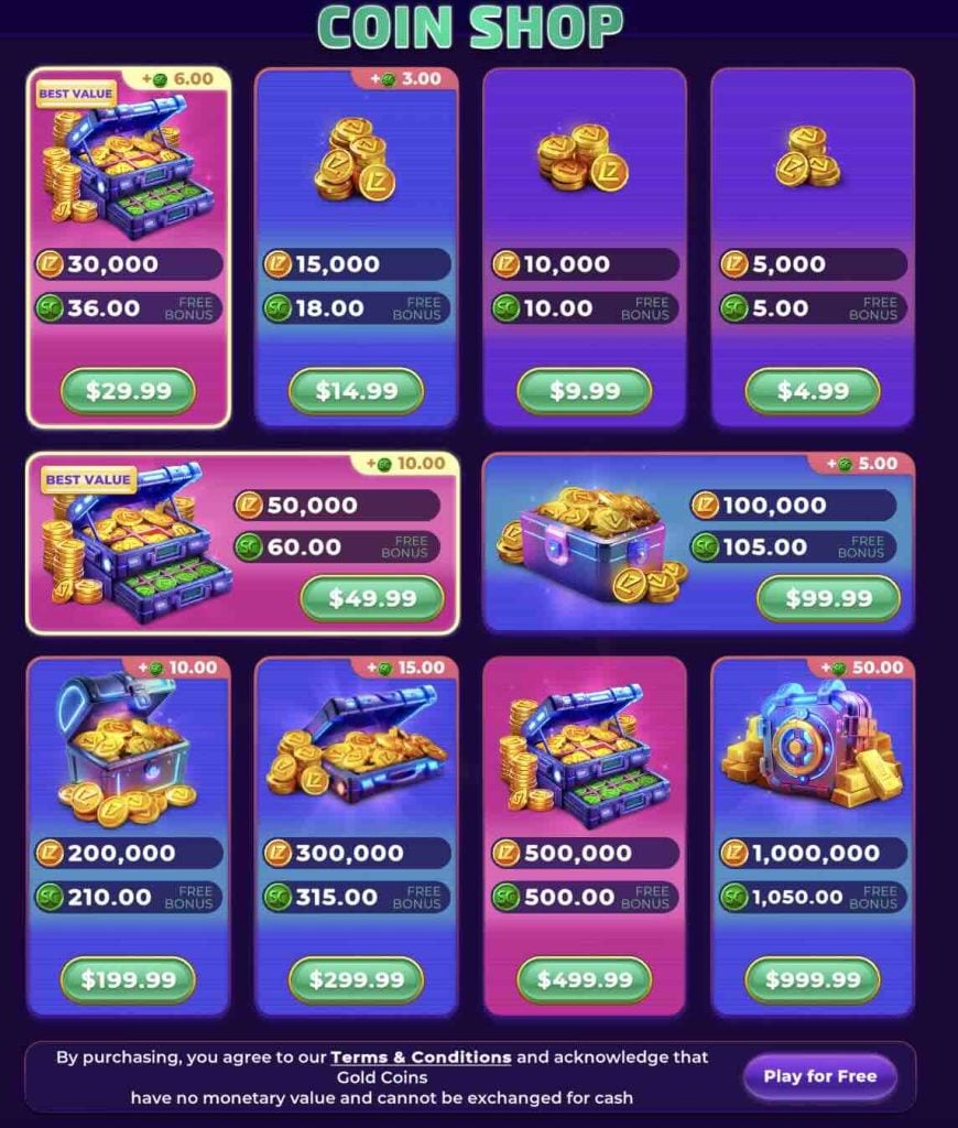 LuckyZino coin shop