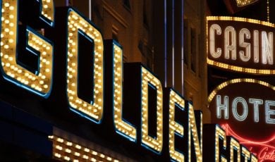 Golden Gate Casino's Marquee Sign in Downtown Las Vegas