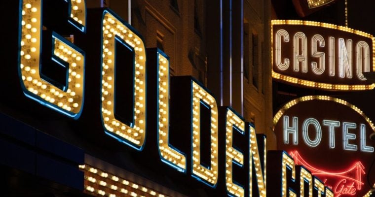 Golden Gate Casino's Marquee Sign in Downtown Las Vegas