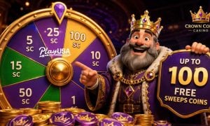 Crown Coins Casino X PlayUSA's PlayPerks Exclusive Offer Image for Sept. 2026