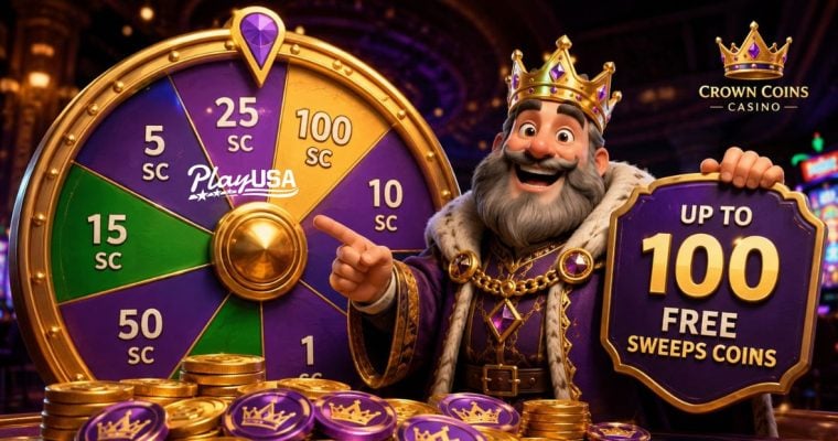 Crown Coins Casino X PlayUSA's PlayPerks Exclusive Offer Image for Sept. 2026