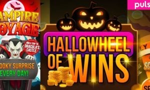 Hallo Wheel of Wins and Vampire Voyage Promo Images with Pulsz Logo October 2026 Promos