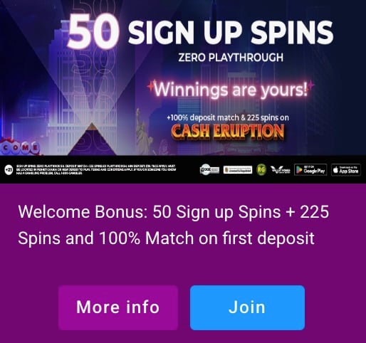 225 bonus spins at Stardust Casino