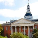 Green Trees Surround Capitol Building in Maryland