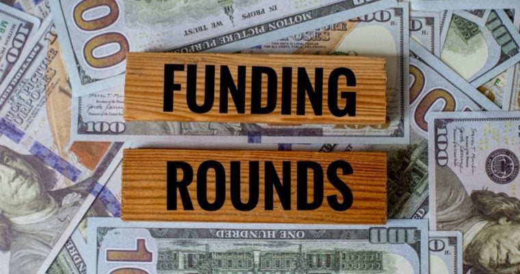 Funding Rounds Wood Blocks on American Banknotes