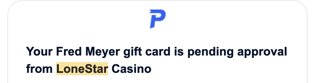 A real gift card redemption. icon