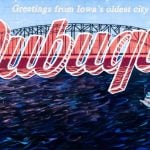 Mural in Dubuque, Iowa Featuring Mississippi River, Bridge and Boat