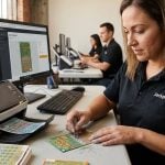 Jackpot.com Office Where Employees Scratch and Scan Purchased Lottery Scratchers