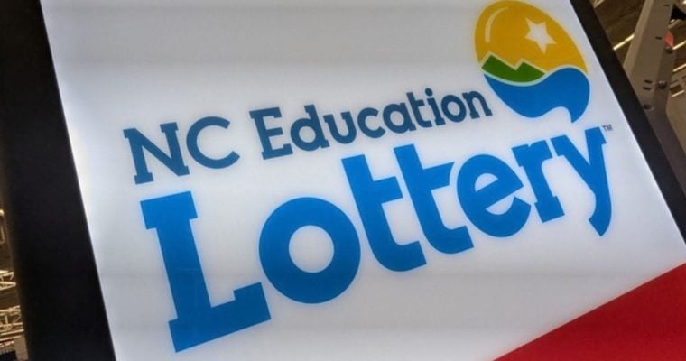 North Carolina Education Lottery Sign Scratch-off Vending Machine At Walmart