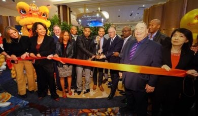 Nas and Others Partake in Ribbon Cutting of New International Room at RWNYC